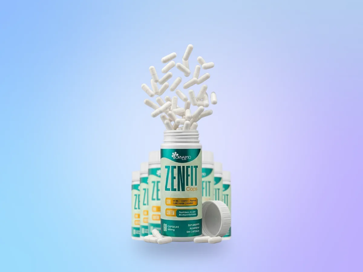 Frascos do suplemento ZenFIT Caps